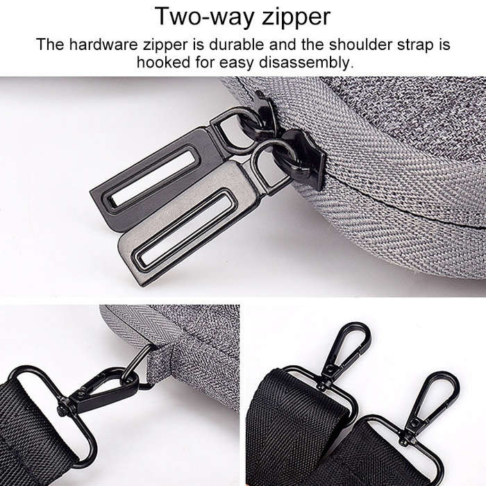 ST08 Handheld Briefcase Carrying Storage Bag with Shoulder Strap for 14.1 inch Laptop(Grey)