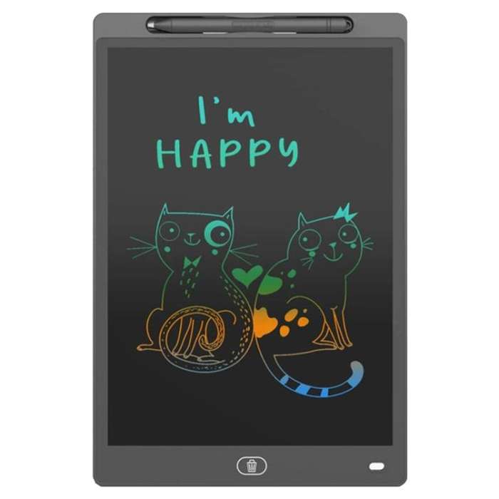 Children Drawing Graffiti Board LCD Writing Tablet, Style:20 inch Black / Color Writing