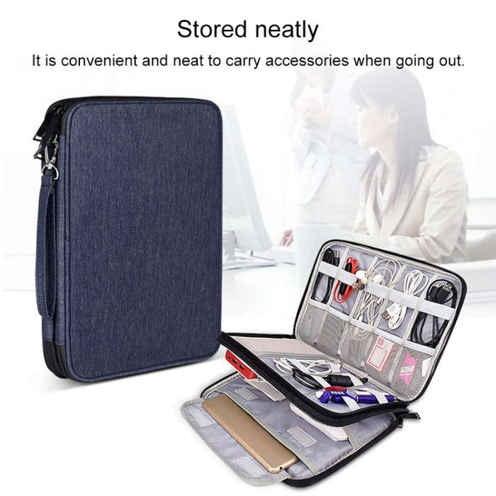 SM01 Multi-function Waterproof Double Layer Data Cable Earphone U Disk Digital Accessories Storag...