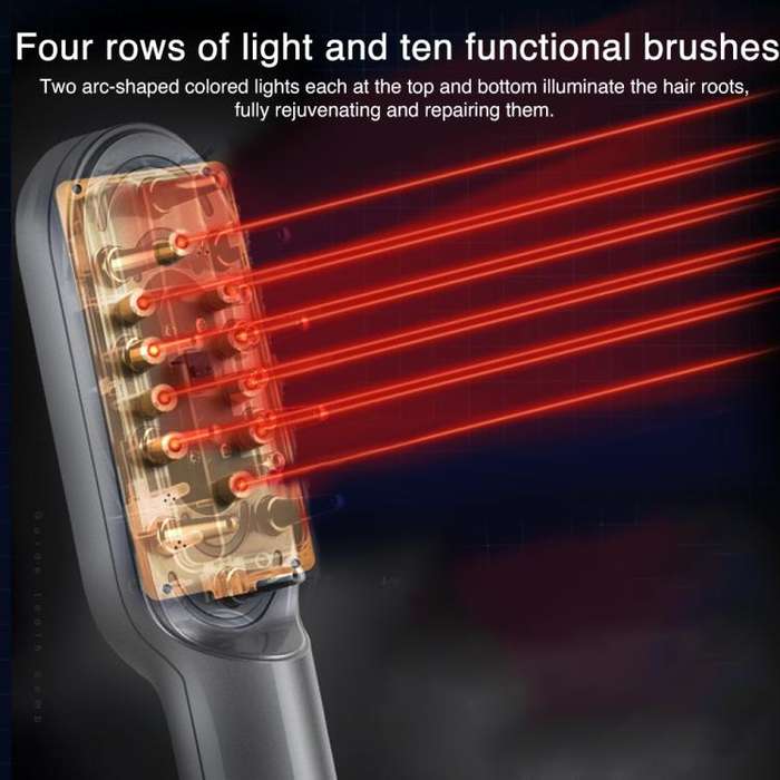 K-SKIN KD3806 EMS Micro-current IPL Hair Care Massage Comb(Grey)