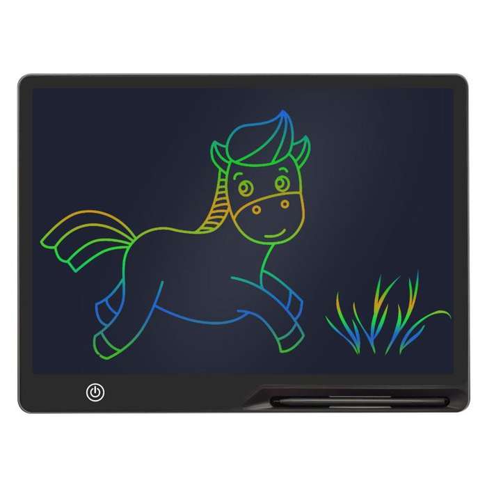 16 inch Rechargeable Children Drawing Board LCD Writing Tablet, Style:Black / Color Writing