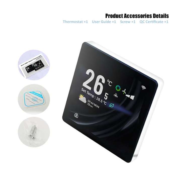 BAC-2005AL Two Channel 4 inch Screen Smart Room Thermostat(Black)