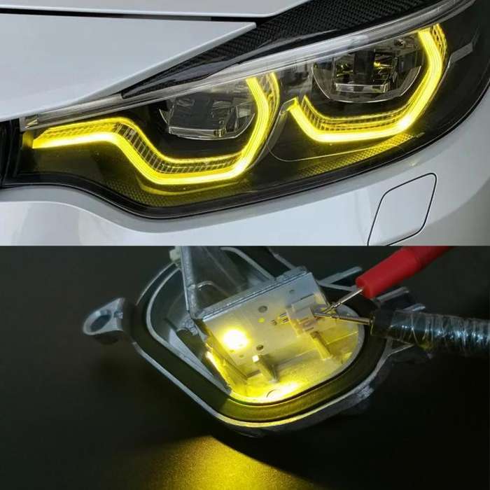 For BMW 4 Series F32 Car Left LED Daytime Running Light Angel Eyes 63117493229(Lime Light)
