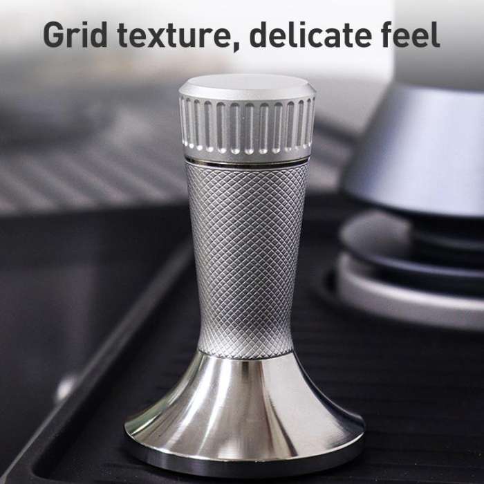 53.3mm Mesh Texture Coffee Powder Pressing Hammer Stainless Steel Cloth Powder(Black)