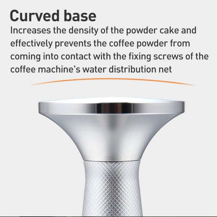 53.3mm Mesh Texture Coffee Powder Pressing Hammer Stainless Steel Cloth Powder(Black)