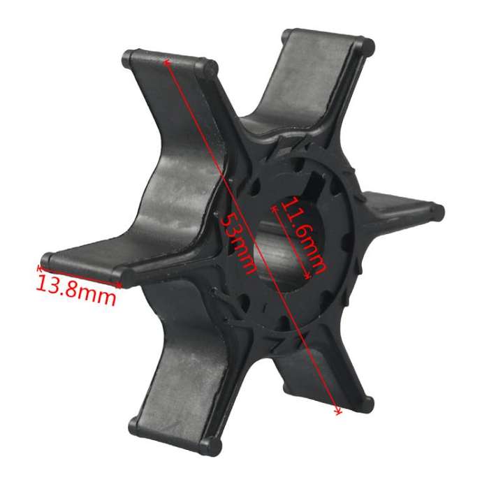 Outboard Water Pump Impeller Repair Kit for YAMAHA F6 F8 4-Stroke 68T-W0078-00(Silver + Black)
