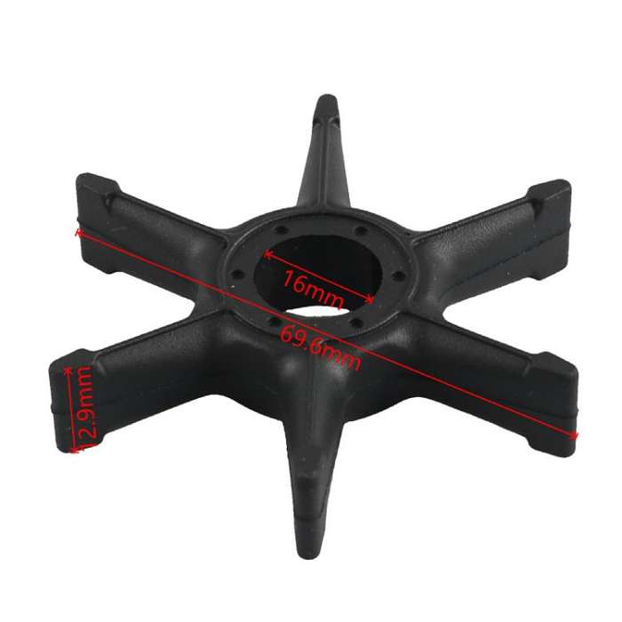 Outboard Water Pump Impeller for Mercury/Voyager/Yamaha 689-44352-02(Black)