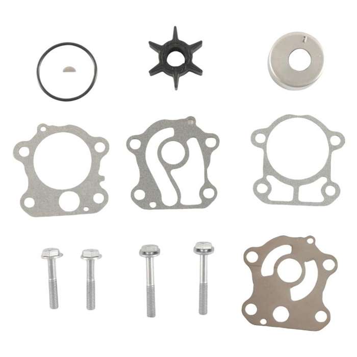 Outboard Water Pump Impeller Repair Kit for YAMAHA 60HP 6K5-W0078-01(Silver + Black)