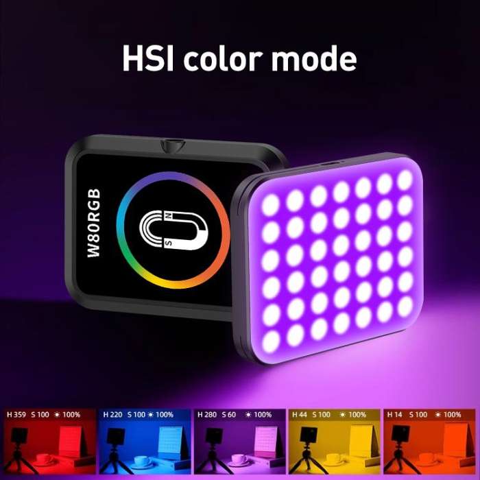 W80 Multifunctional Portable Magnetic Fill Light, Style:RGB Light