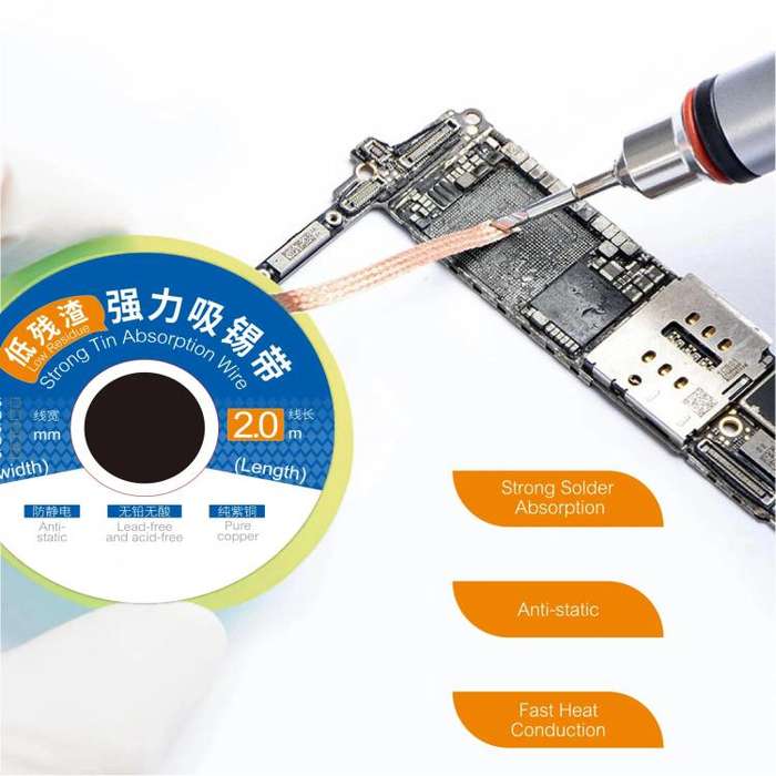Strong Tin Absorption Wire, Model:3520(3.5mm x 2m)