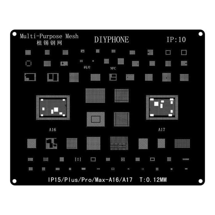 Precision laser-cut Accurate Positioning Anti-shift BGA Reballing Stencil, Model:For iPhone 15-15...