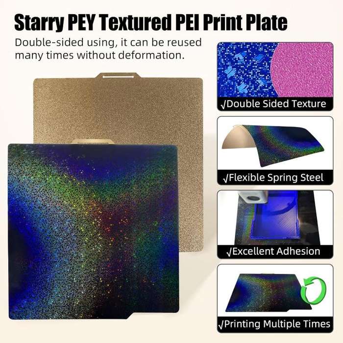 3D Printing Build Plate 257mm For Bambu Lab A1 Printer Platform, Style:PEI Coating + PEY Film