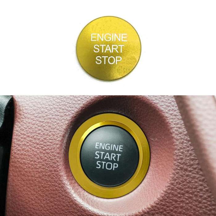 For Toyota Corolla Cross / Yaris Car One-key Start Engine Key Ignition Switch Decorative Ring Cov...