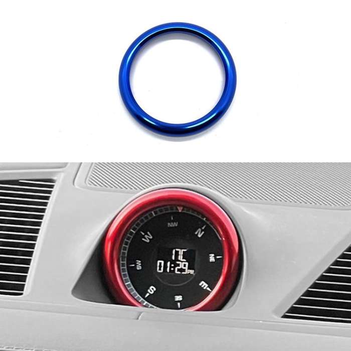 For Porsche Macan / Cayenne / Panamera 911 718 Car Compass Stopwatch Decorative Ring Cover(Blue)