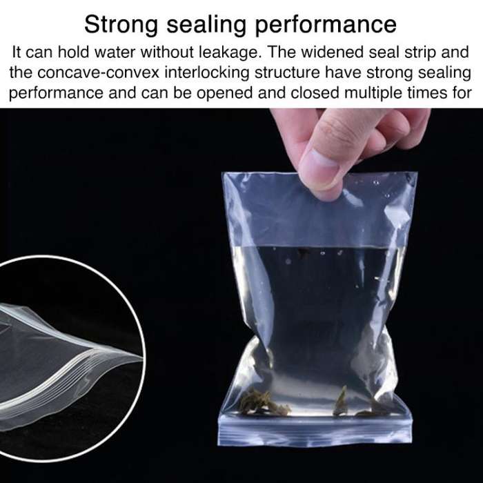 100pcs Double Layer Environmental Label Warning Printed Ziplock Bag, Size:8 x 12cm 10 Wire