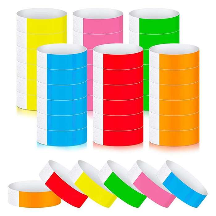 600pcs Disposable Waterproof Colored Bracelet(Type A)