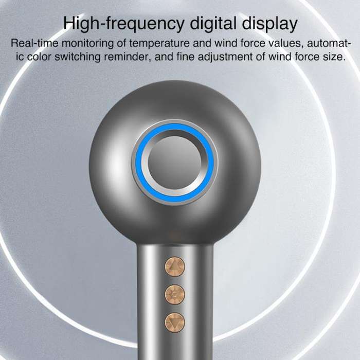WG-F01 LED Digital Display Smart Frequency Conversion Negative Ion High Speed Hair Dryer, UK Plug...