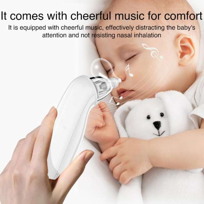 FY-B203 Baby Electric Nasal Aspirator Baby Nose Cleaning Device, US Plug(White)