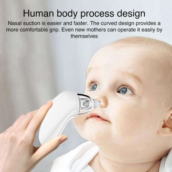 FY-B203 Baby Electric Nasal Aspirator Baby Nose Cleaning Device, EU Plug(White)