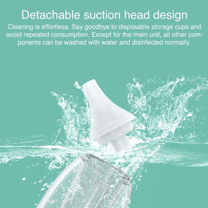 FY-B203 Baby Electric Nasal Aspirator Baby Nose Cleaning Device, US Plug(White)