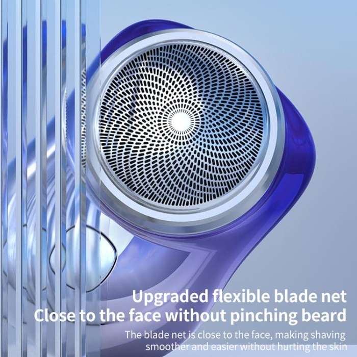 WG-P10X Portable Rechargeable LED Digital Display Electric Shaver(Gradient Blue)