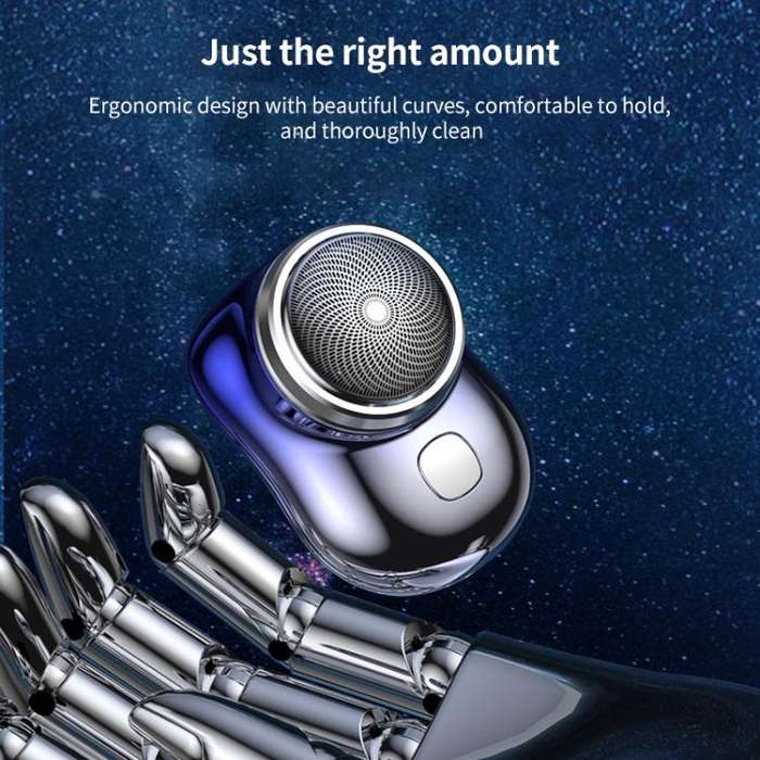 WG-P10X Portable Rechargeable LED Digital Display Electric Shaver(Silver)