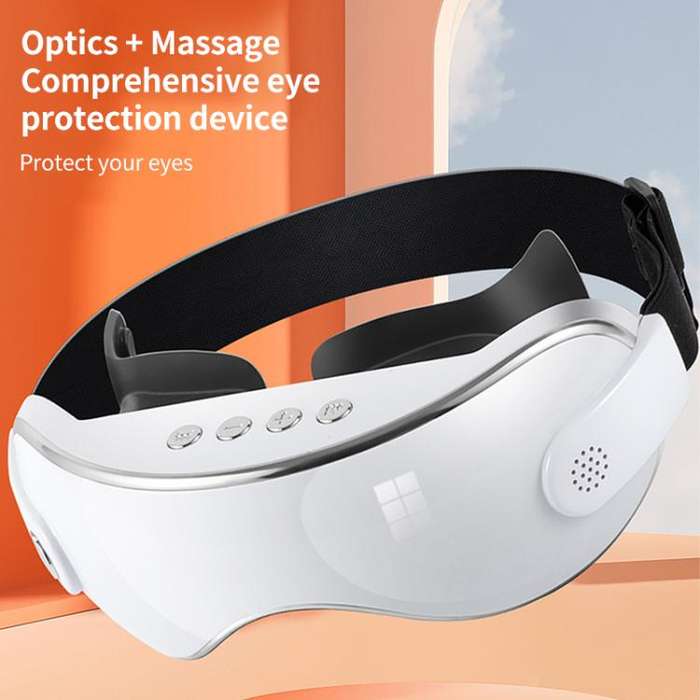 WG-JQ-Z223 Massage Eye Protector Multifunctional Hot Compress EMS Eye Massager(White)