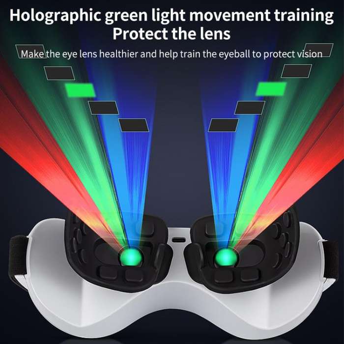 WG-JQ-Z223 Massage Eye Protector Multifunctional Hot Compress EMS Eye Massager(White)