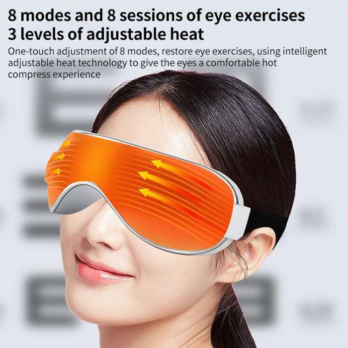 WG-JQ-Z223 Massage Eye Protector Multifunctional Hot Compress EMS Eye Massager(White)