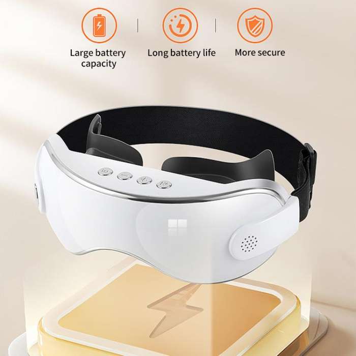WG-JQ-Z223 Massage Eye Protector Multifunctional Hot Compress EMS Eye Massager(White)