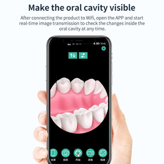 FY-B800 Visual Oral Observation Instrument Wireless WiFi HD Oral Endoscope(White)
