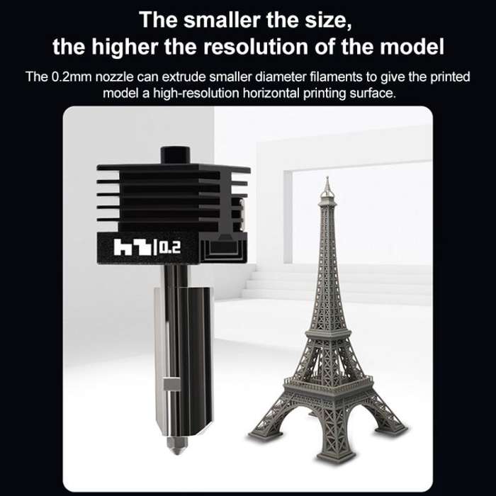 3D Printer Removable Nozzle Hot End For Bambu Lab H2D, Style:0.4mm Hardened Steel