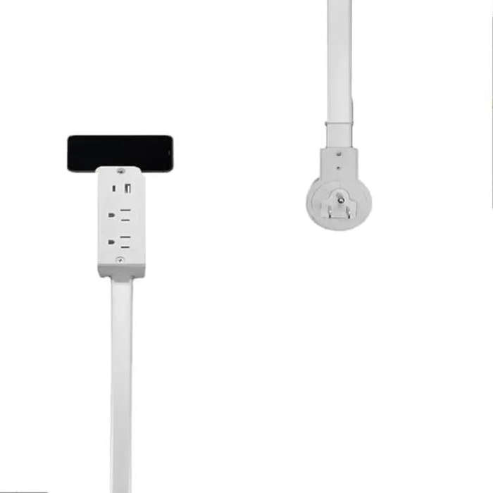 US Plug Power Outlet Extender Power Socket Extension Tool With USB / Type-C Fast Charging(White)