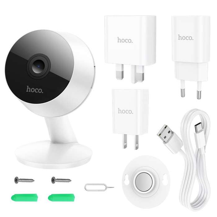 hoco D3 3MP 2.4G WiFi Indoor Card HD Camera(US Plug)