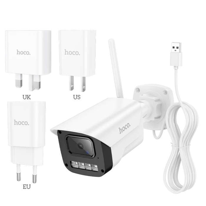 hoco D4 2MP 2.4G WiFi IP65 Outdoor HD Bullet Camera(UK Plug)