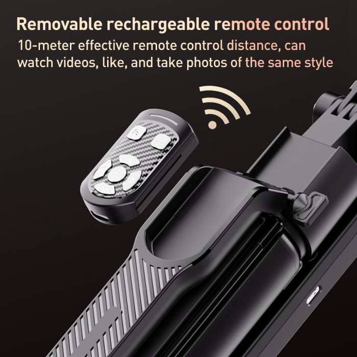 FUNSNAP A8 AI Smart Face Tracking Selfie Stick 5-axis Anti-shake Stand(Black)
