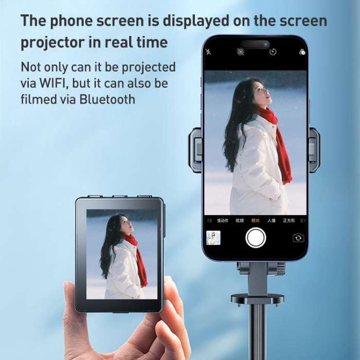 FUNSNAP CL07 Smart Screen-casting Selfie Stick Anti-shake Tripod(Black)