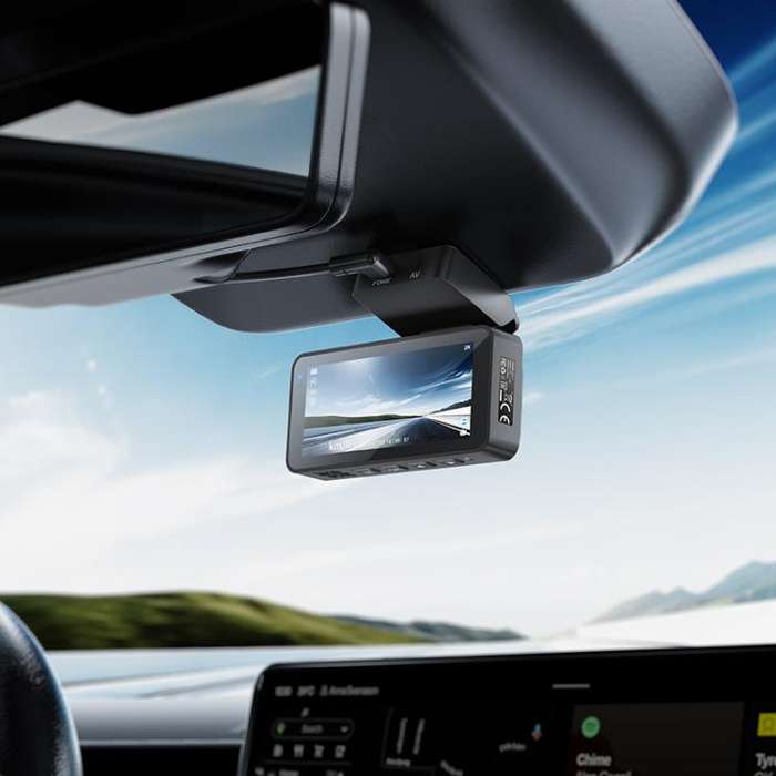 hoco DV11 2K 3.69 inch IPS Screen Display GPS Driving Recorder(Silver Grey)