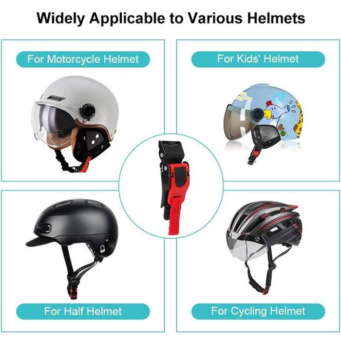 SOMAN QB12 Motorcycle Helmet Buckle Universal Quick Release Plastic Clip(Black Red)