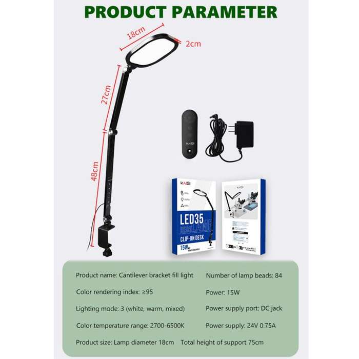 Kaisi LED35 Clip-Type Cantilever Support Fill Light