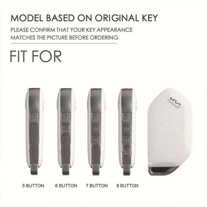 For Kia K3 / K5 2024 Hallmo Crazy Horse Cowhide Car Key Protection Cover(6-button Black)