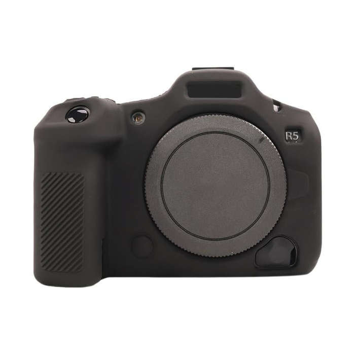 For Canon EOS R5 Mark II / R5II Glossy Soft Silicone Protective Case(Black)