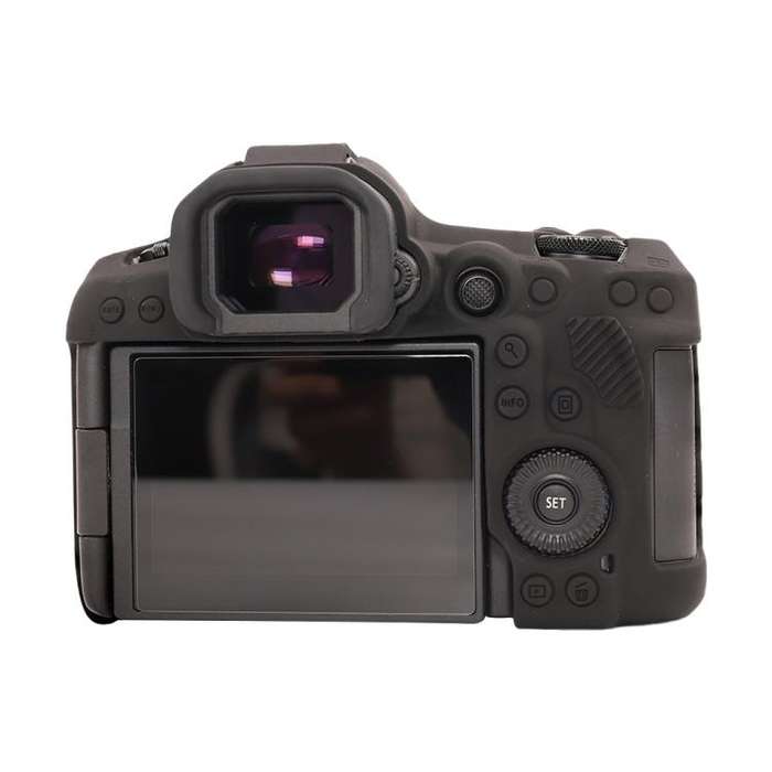 For Canon EOS R5 Mark II / R5II Glossy Soft Silicone Protective Case(Black)
