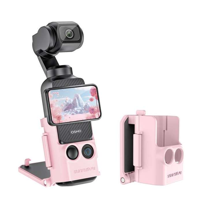 For DJI OSMO Pocket 3 Sunnylife Multifunctional Magnetic Mount Tabletop Base Bracket(Pink)