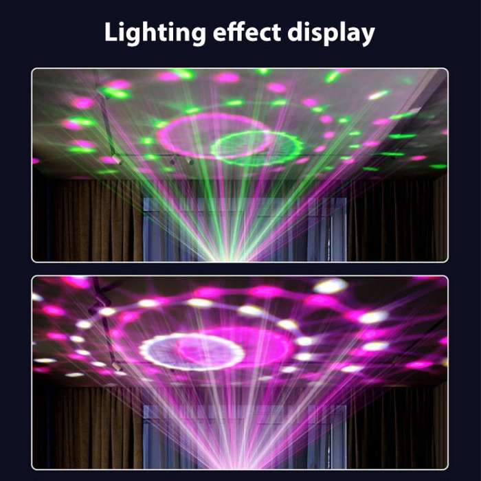 Sunflower Magic Ball Light LED RGB Rotating Stage Lamp, Style:Voice Control(6 Light Colors)
