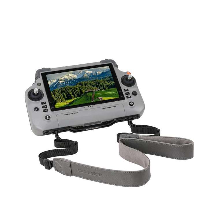 For DJI RC Plus 2 / 1 Sunnylife Controller Hanger Bracket with PU Leather Strap Shoulder Belt(Grey)