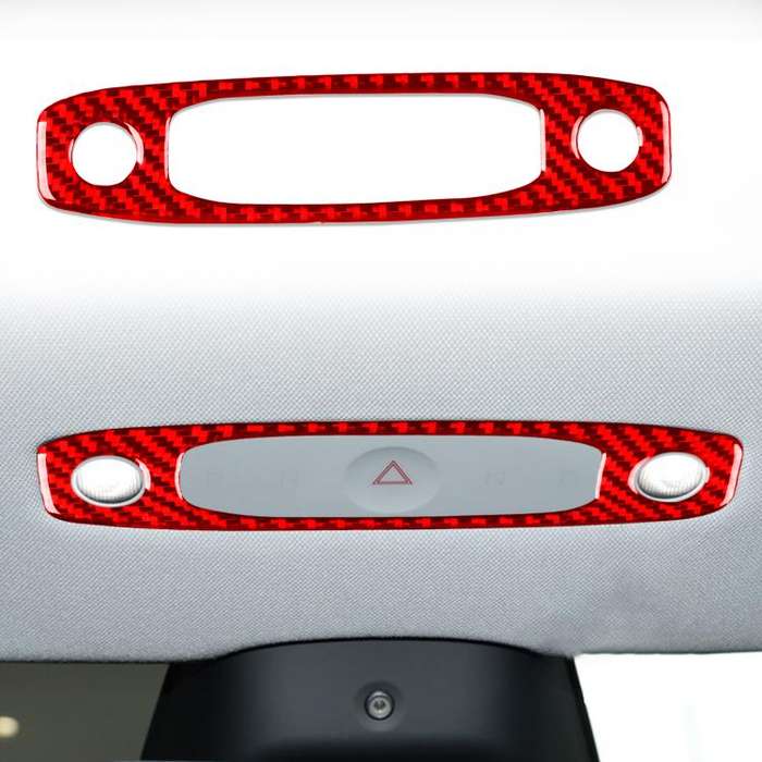 For Tesla Model 3 2023- Carbon Fiber Car Front Reading Light Panel Decorative Sticker, Left and R...