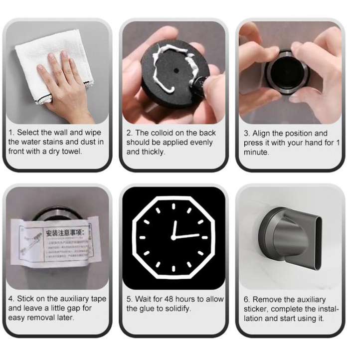 Aluminum Air Nozzle Stand For Dyson / Laifen Hairdryer(Black)