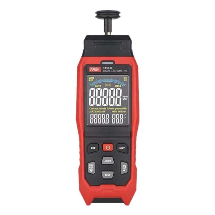 TASI Contact Portable Measuring Speed Meter Digital Display Laser Tachometer
