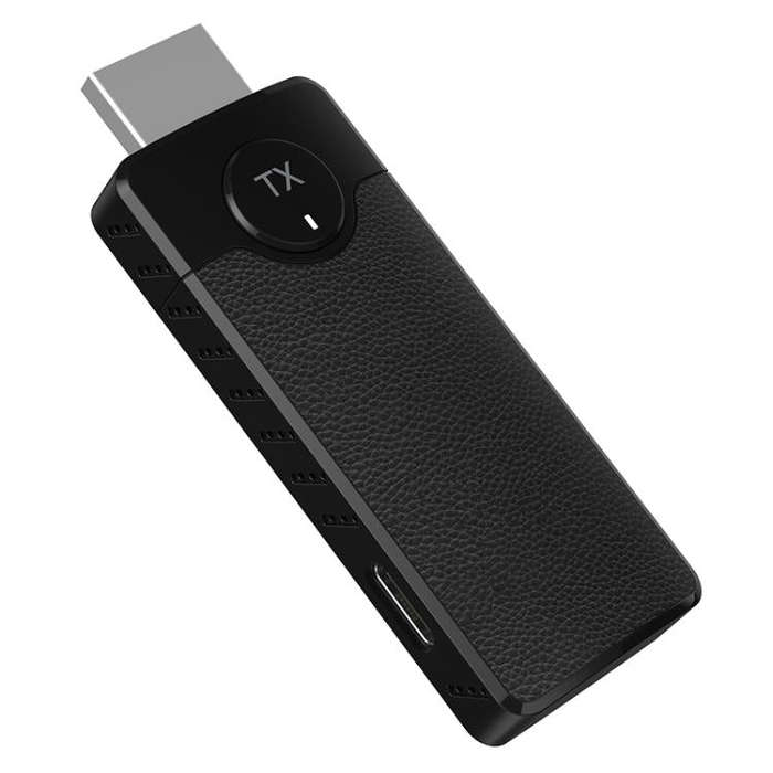 Q50 Leather Texture Wireless HDMI Video Transmitter and Receiver Extender Adapter(Black)